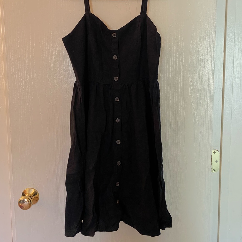 Black Cami summer dress, button down detail, Size S, Old Navy